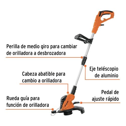 DESBROZADORA ELECTRICA 550 W MANGO "D" 13" CORTE TRUPER