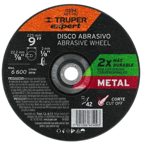 DISCO P/CORTE METAL 9 TRUPER ABT-782