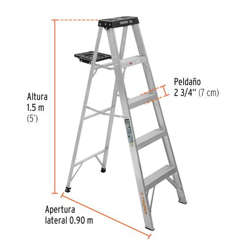 ESCALERA T/TIJERA 4 PELDAÑOS TRUPER