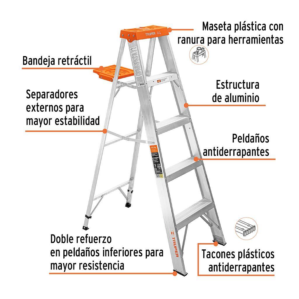 ESCALERA TIJERA 4 PELDAÑOS TRUPER