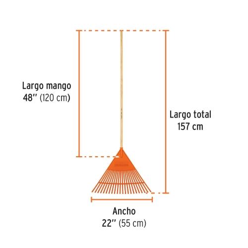 ESCOBA P/JARDIN PLAST FLEXIBLE TRUPER