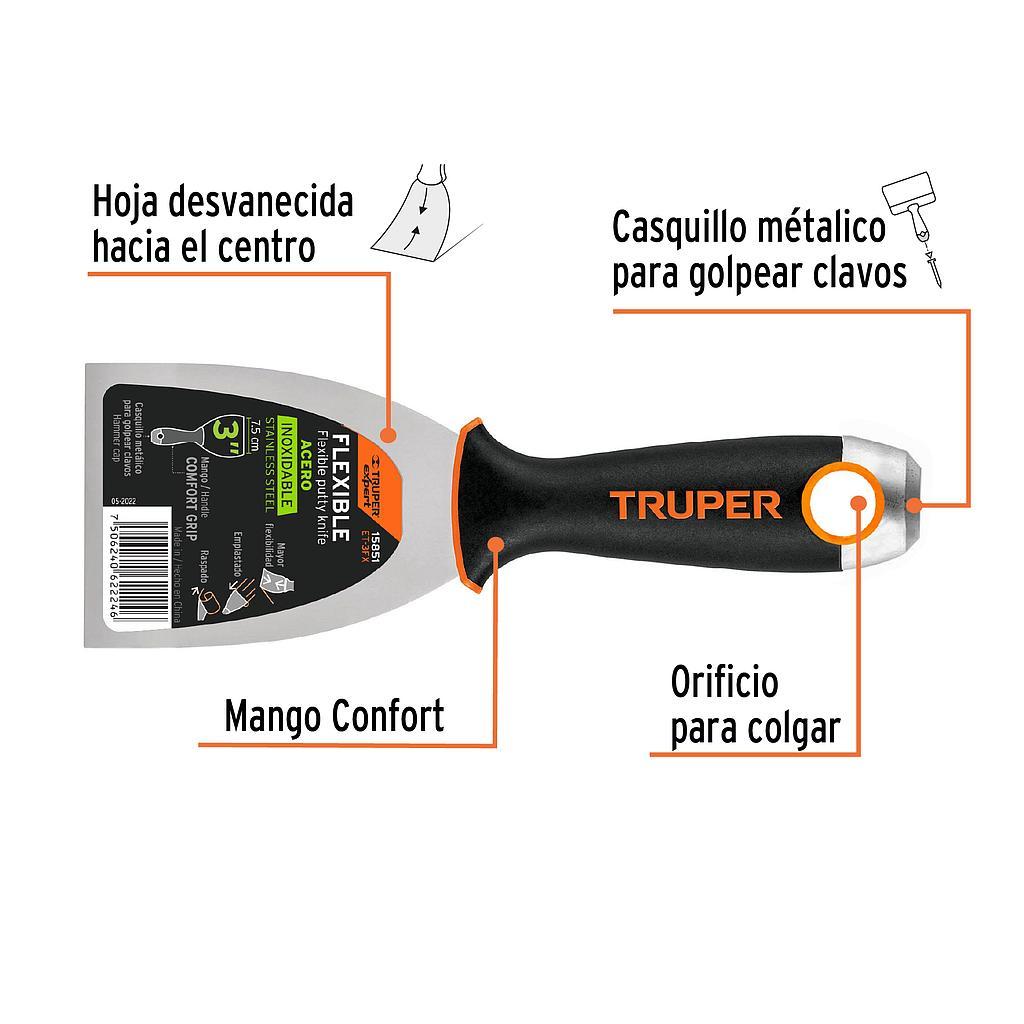 ESPATULA FLEXIBLE 3 ACERO INOX TRUPER