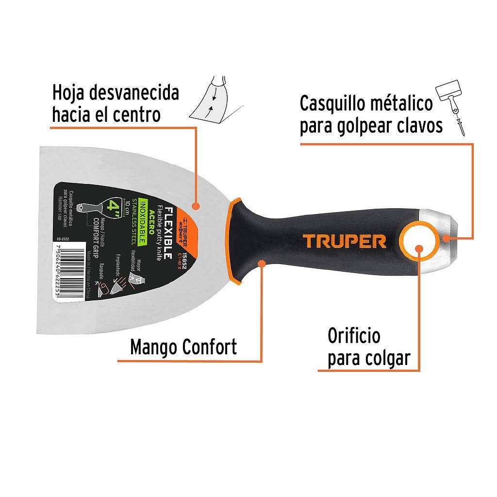 ESPATULA FLEXIBLE 4" ACERO INOXIDABLE COMFORT GRIP EXPERT