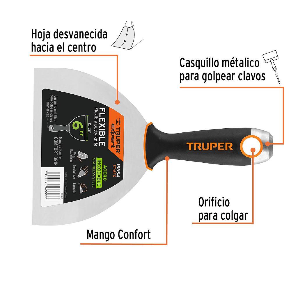 ESPATULA FLEXIBLE 6" ACERO INOXIDABLE  COMFORT GRIP EXPERT