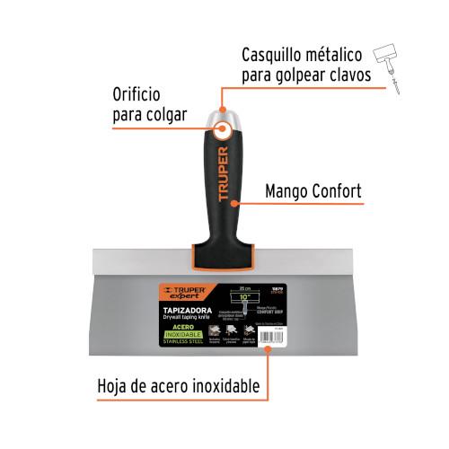 ESPATULA TAPIZADORA 10 ACERO INOX TRUPE