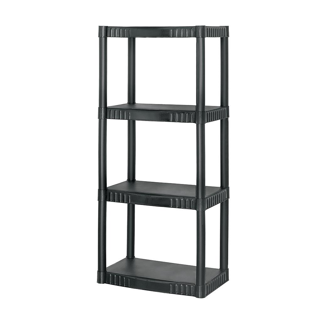 ESTANTE PLÁSTICO 4 REPISAS CAPACIDAD 27 kg  56 X 36 X 123 cm  PRETUL