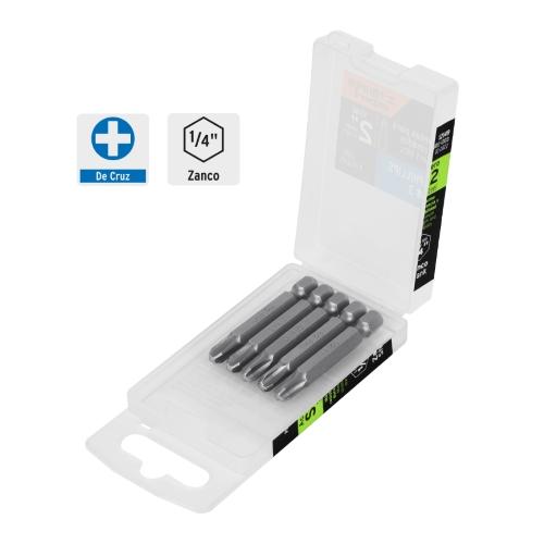 ESTUCHE CON 5 PUNTAS DE CRUZ PH3 LARGO 2" TRUPER EXPERT