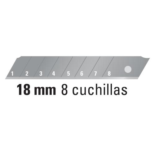 ESTUCHE C/50 CUCHILLAS 18MM ACERO SK4 PARA CUTTER TRUPER
