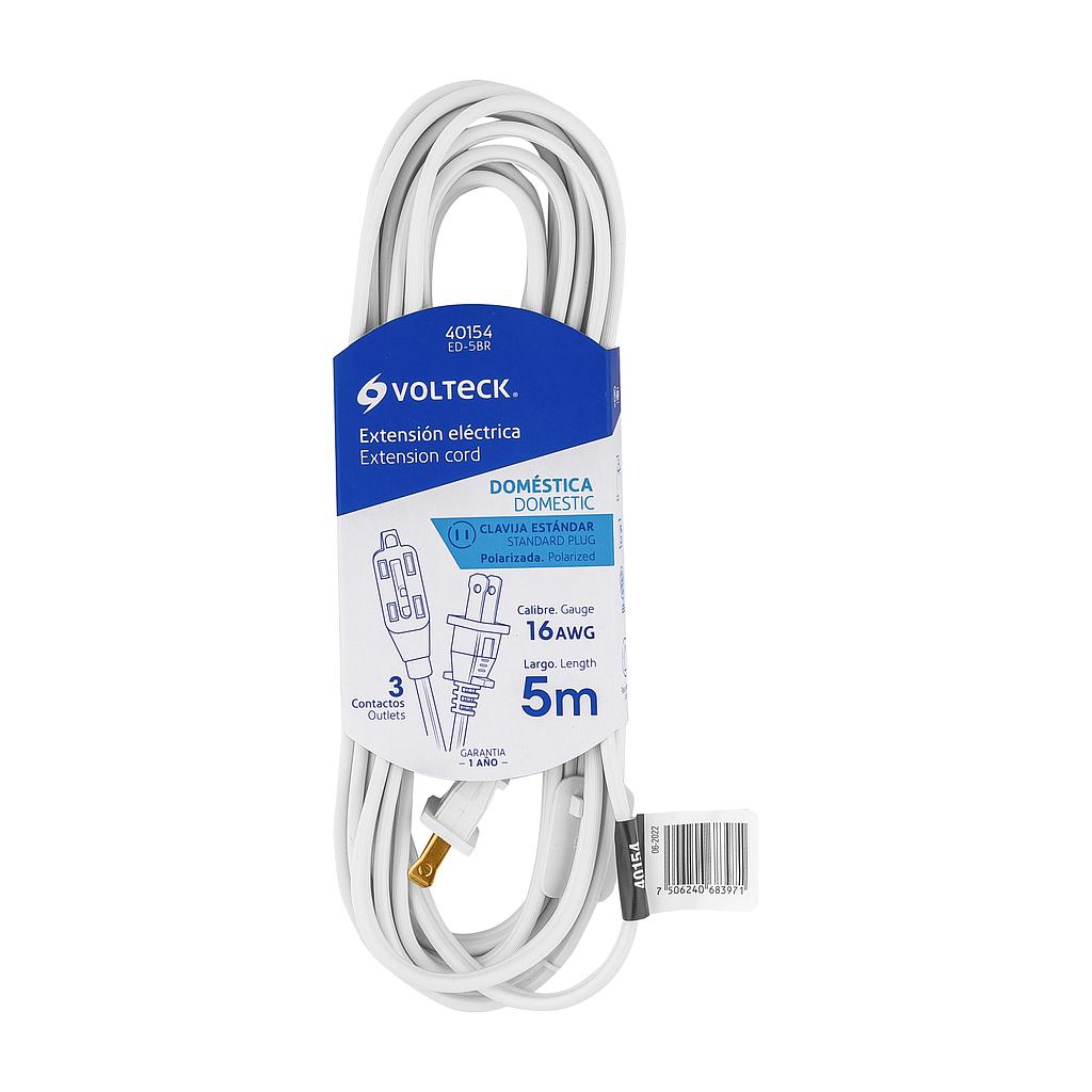 EXTEN ELECTRICA 5MT BLANCA CLAVIJA RETA