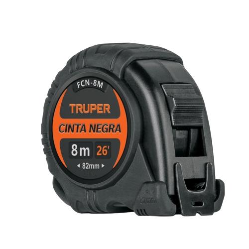 FLEXOMETRO CONTRA IMPACTOS 8 m CINTA NEGRA 25 mm TRUPER