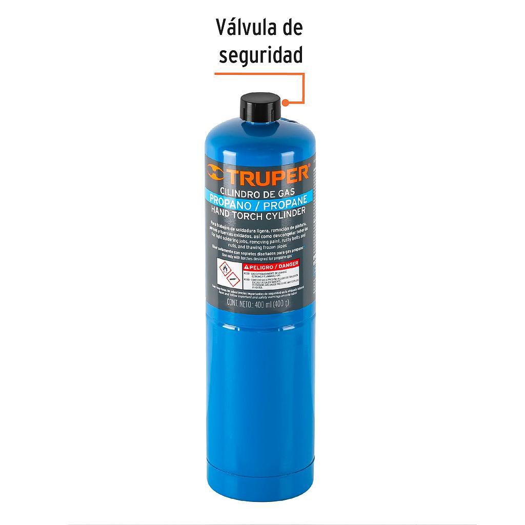 CILINDRO DE GAS PROPANO DE 400 g AZUL TRUPER