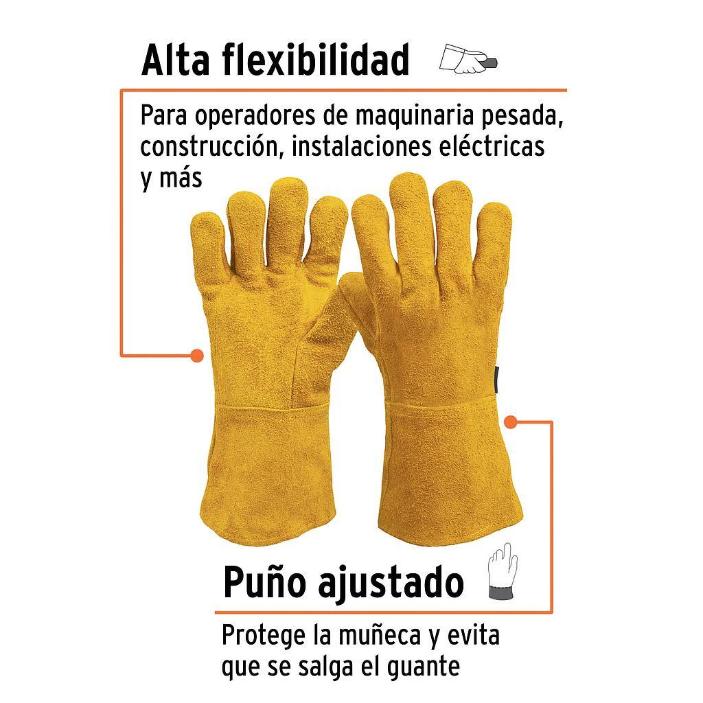 GUANTE CARNAZA PARA SOLDADOR PUÑO LARGO AMARILLO TRUPER