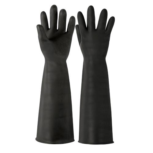GUANTE LATEX USO INDUSTRIAL PUÑO EXTRALARGO GRANDE NEGRO TRUPER