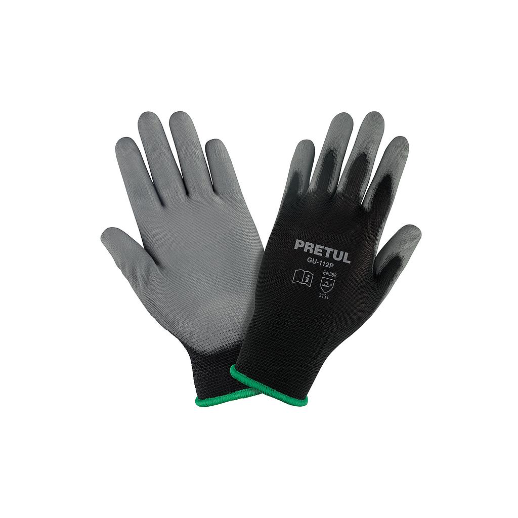 GUANTES DE NYLON RECUBIERTOS DE POLIURETANO  M  PRETUL