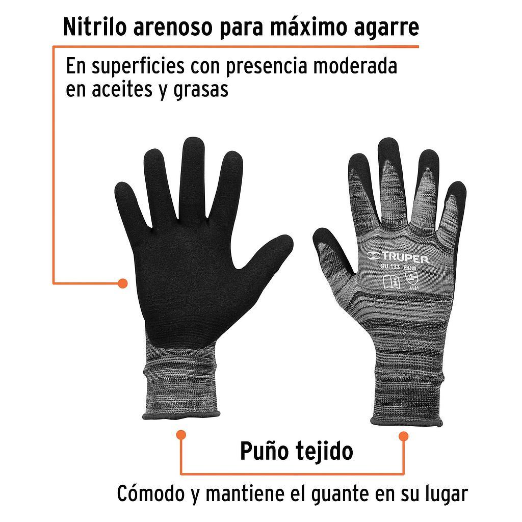 GUANTE NYLON C/RECUBRIMIENTO DE NITRILO ALTA SENSIBIDAD GDE TRUPER ARENOSO