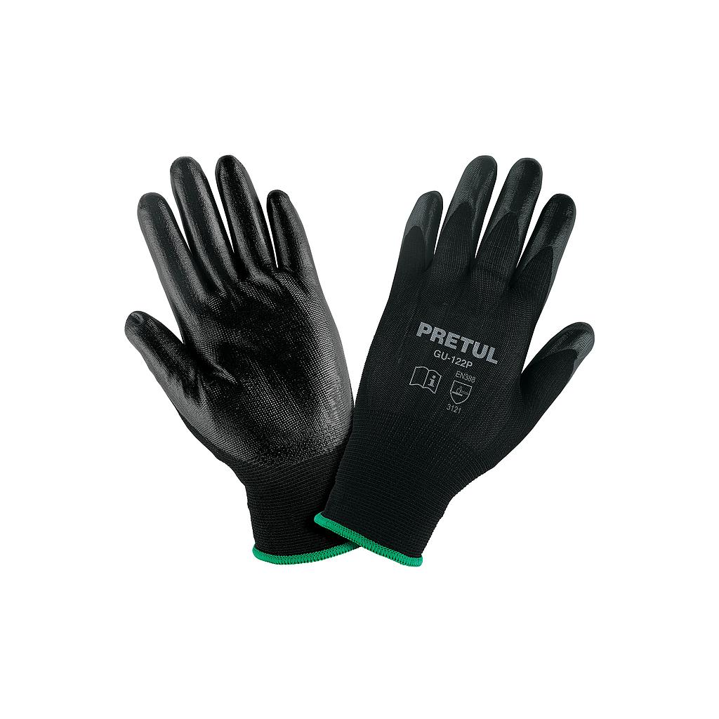 GUANTE NYLON C/RECUBRIMIENTO DE NITRILO LISO MEDIANO PRETUL