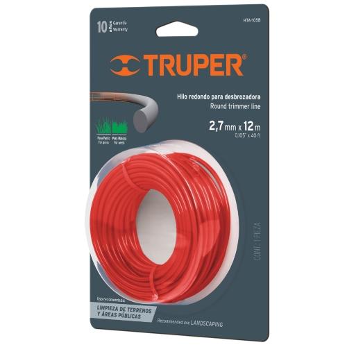 HILO REDONDO PARA DESBROZADORA 2.7 mm X 12 m TARJETA TRUPER