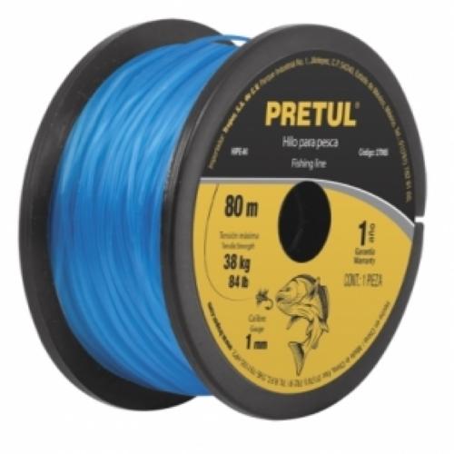 CARRETE CON 100 m DE HILO PARA PESCA AZUL CALIBRE 0.70 mm