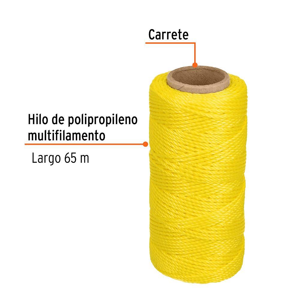 CARRETE CON 65 m DE HILO PARA ALBAÑIL AMARILLO TRUPER