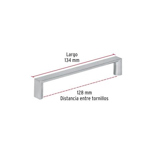 JALADERA DE 128MM LINEA ANDAMIO NIQUEL HERMEX