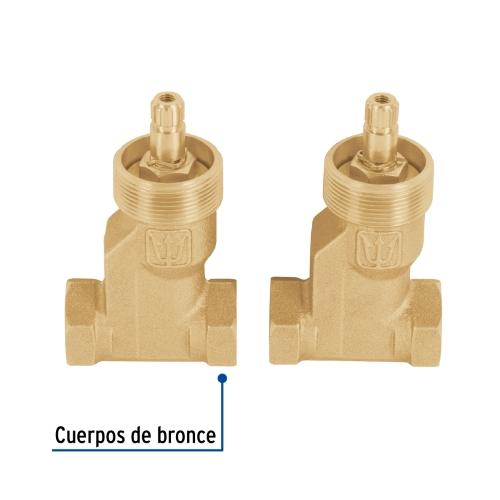 JUEGO LLAVE EMPOTR BRONCE ROSCABLECADA S/MANE
