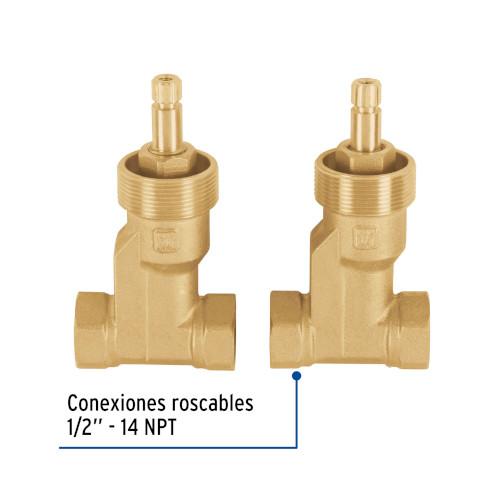 JUEGO LLAVE EMPOTRAR LATON ROSCABLECADA S/MANE