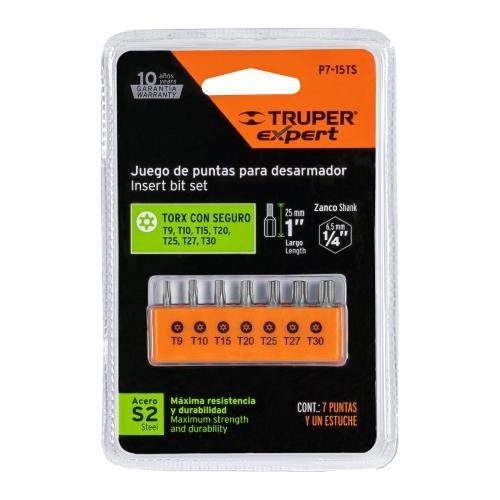 JGO. PUNTAS TORX 7PZ LAR.1C/SEG TRUPER