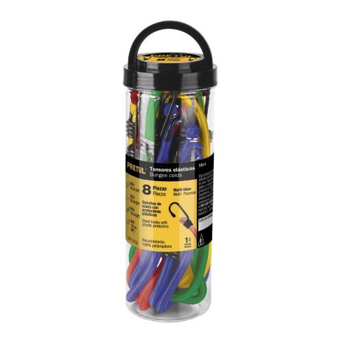 JUEGO 8 TENSORES ELASTICOS PRETUL