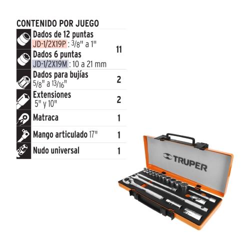 JUEGO DE DADOS 19PZ STD TRUPER