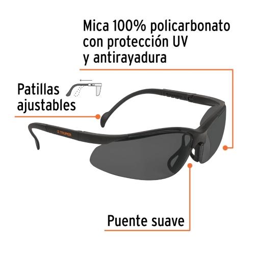 LENTE DE SEGURIDAD DEPORTIVO GRIS TRUPE