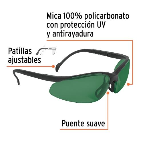 LENTE DE SEGURIDAD DEPORTIVO VERDE TRUPE