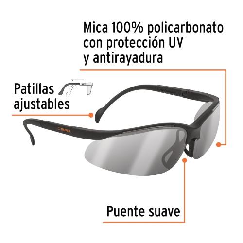 LENTES DE SEGURIDAD ESPEJO PLATA TRUPER VISION