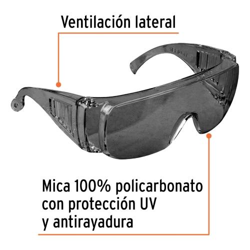LENTES DE SEGURIDAD GRISES TRUPER SAFE