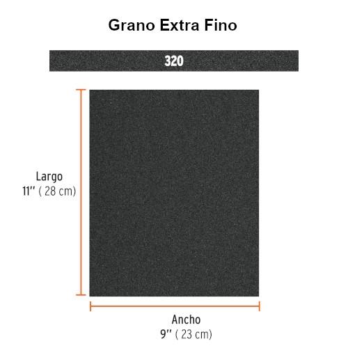 LIJA DE AGUA GRANO 320 DE CARBURO DE SILICIO TRUPER
