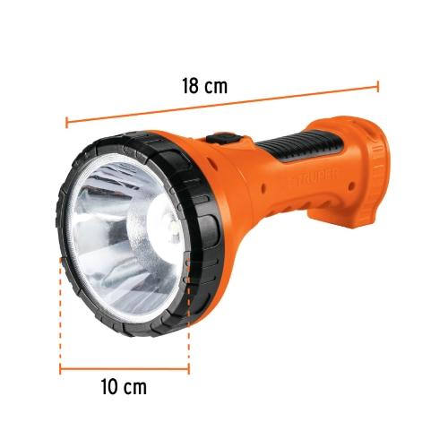 LINTERNA PLASTICA DE LED 300 lm RECARGABLE TRUPER