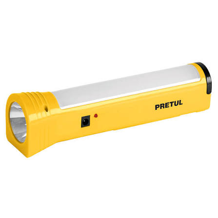 LINTERNA PLÁSTICA DE LED  100 lm  RECARGABLE  PRETUL