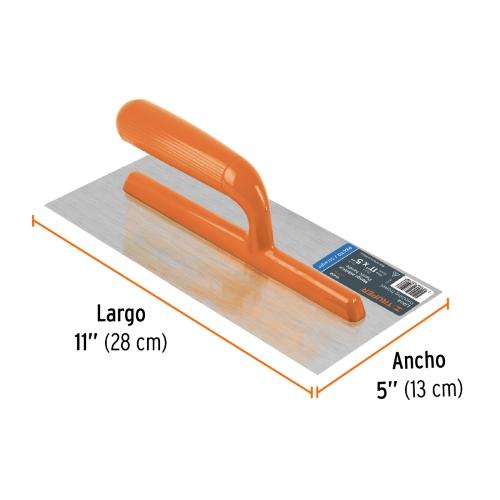 LLANA 11" CANTO RECTO 6 REMACHES MANGO PLASTICO TRUPER