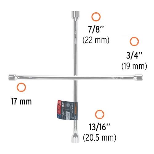 LLAVE DE CRUZ TRUPER P/AUTO 20