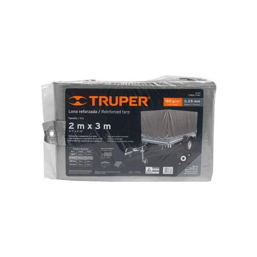 LONA DE POLIETILENO REFORZADA 2 m X 3 m GRIS 180 g/m2 TRUPER