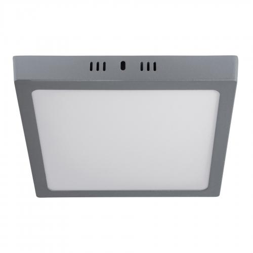 LUMINARIO LED CUADRADO TIPO PLAFON 18W GRIS LUZ DE DIA VOLTEK