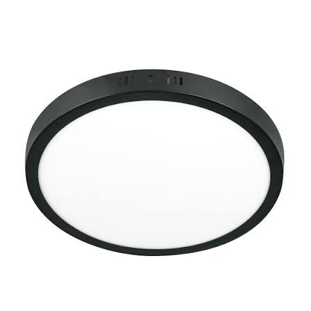 LUMINARIO LED TIPO PLAFON 24 W REDONDO LUZ DE DIA NEGRO