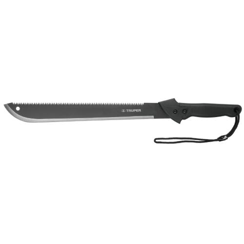 MACHETE DOBLE FILO 18" CACHA INYECTADA CON FUNDA TRUPER