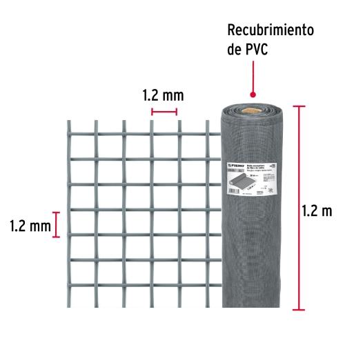 MALLA MOSQUITERA 1.20GRIS FIBRA DE VIDRIO 30MT