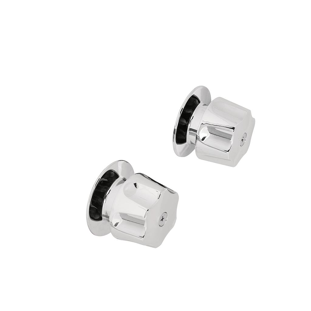 JUEGO DE 2 MANERALES HEXAGONALES METALICOS PARA REGADERA FOSET BASIC