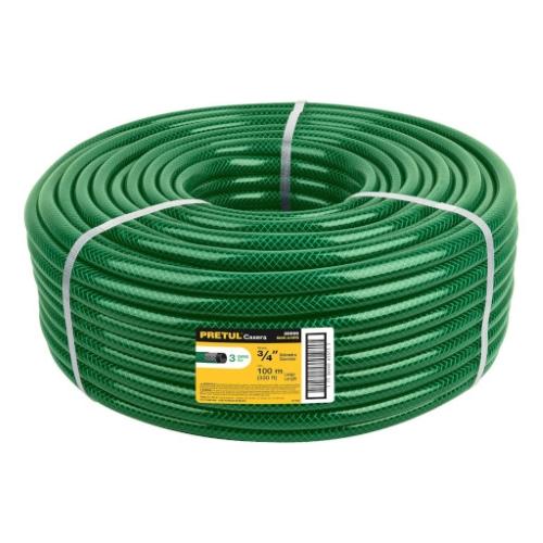 MANGUERA REFORZADA VERDE 3/4 PRETUL (100 MTS)