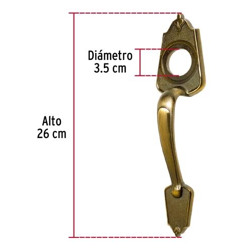 CHAPETNMETALICO PARA PUERTA ACABADO LATON ANTIGUO