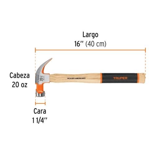 MARTILLO PULIDO UÑA CURVA 20oz TRUPER