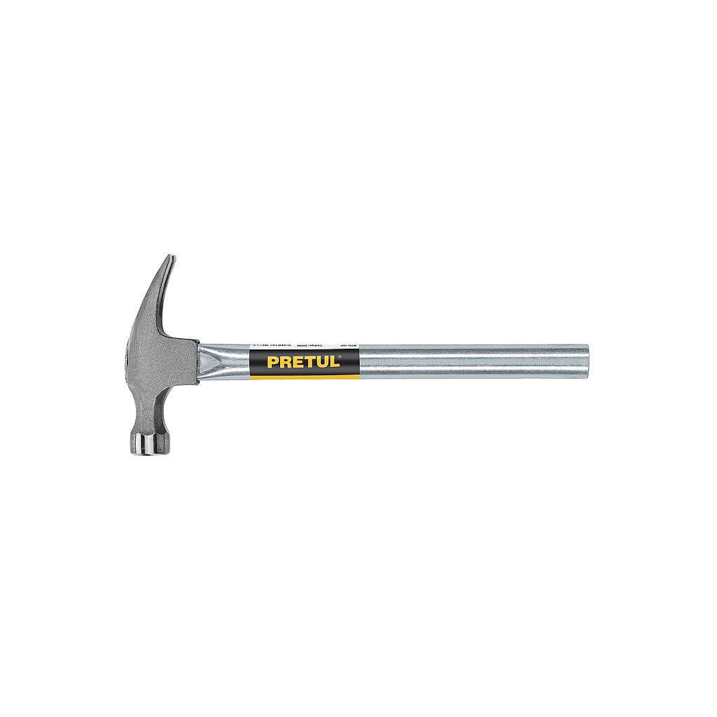 MARTILLO UÑA RECTA 16 oz  MANGO TUBULAR  PRETUL