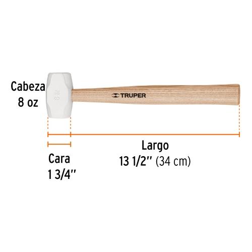 MAZO DE HULE 8 oz TRUPER