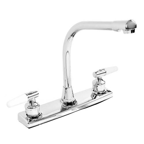 MEZCLADORA 8 FREGADERO CON CUBIERTA Y MANERAL 1/4 VUELTA F-3709C DICA